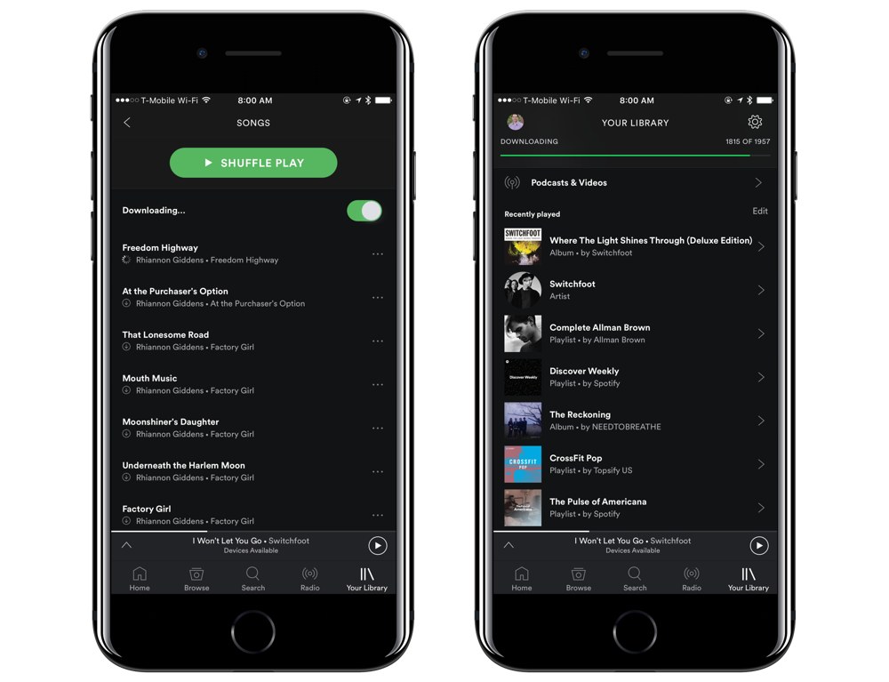 Can you play downloaded spotify playlists on other apps download